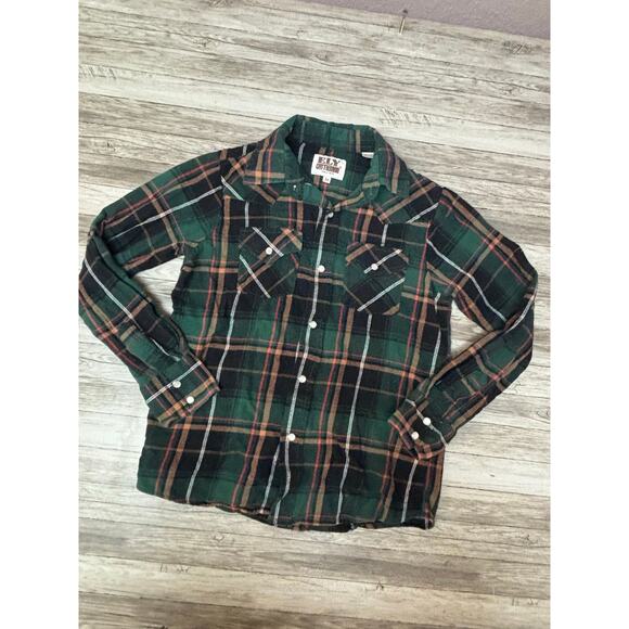 Ely Cattleman Western Shirt - Boys Size Medium - Flannel - Picture 10 of 11